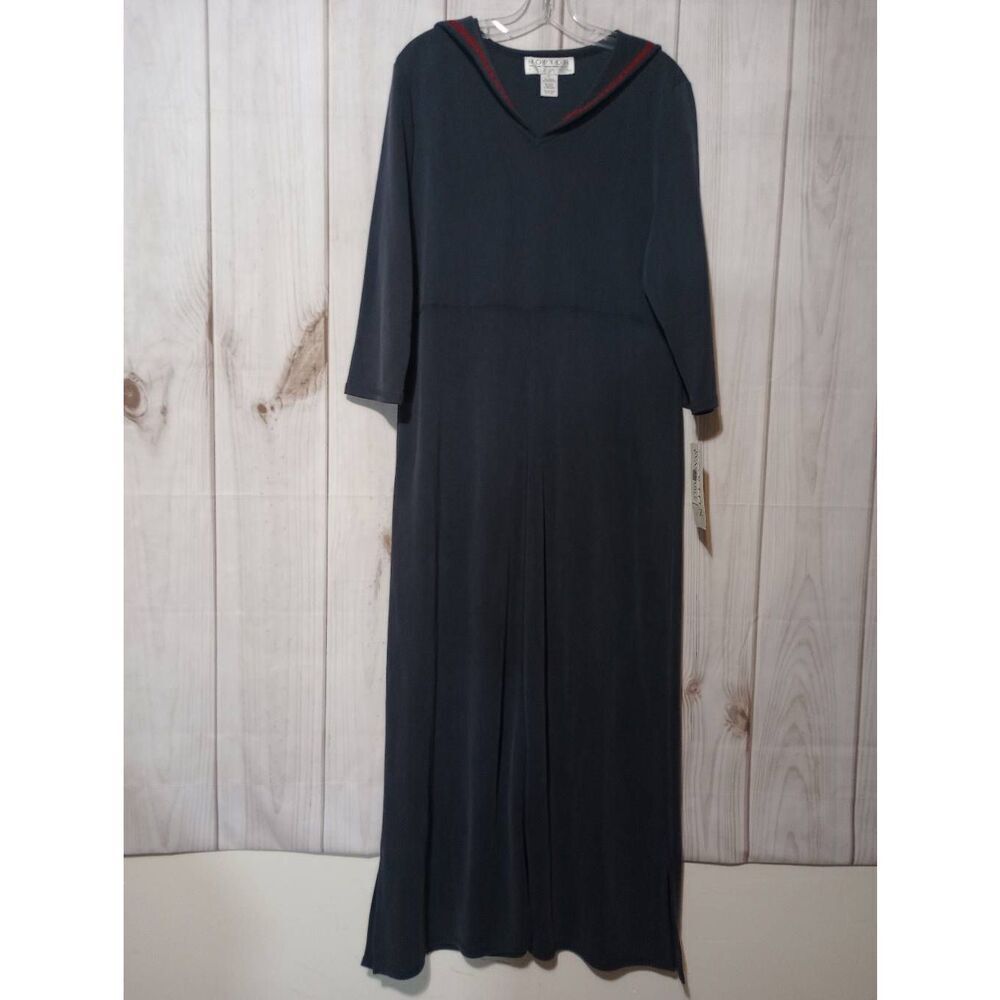 Norton Studio Dress Ladies Large Navy Red Handmaiden Tale Cottage Core